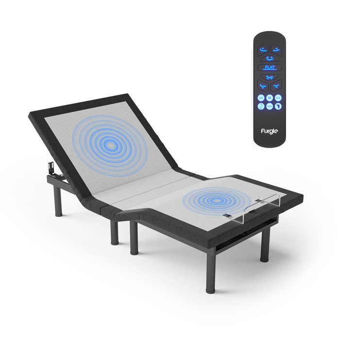 White Noise Kira Massaging Zero Gravity Adjustable Bed with Wireless